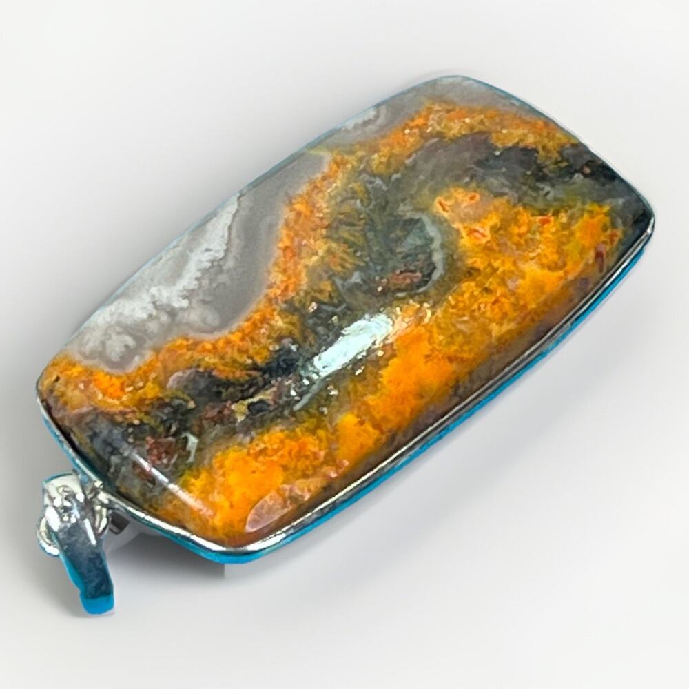 Sterling Silver Bumblebee Jasper Southwestern Pen… - image 3